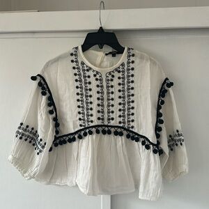 Black & White Blouse
